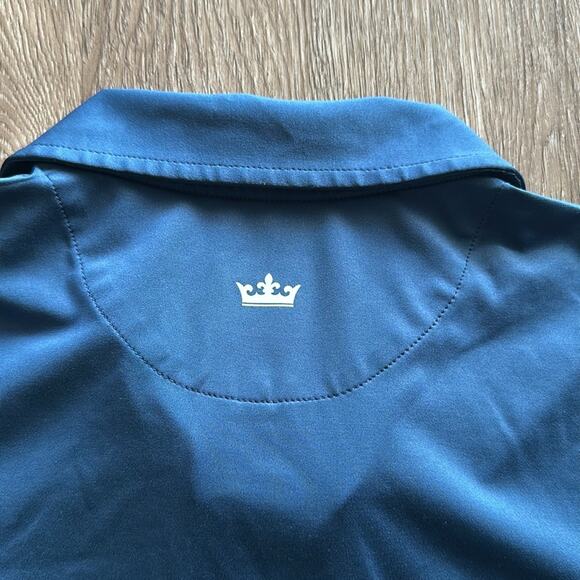 Peter Millar Navy Blue The Players Performance Short Sleeve Polo Large - Picture 4 of 5